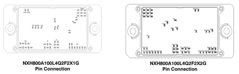 機械図面 - onsemi NXH800A100L4Q2F2xxG 3レベル ANPC Q2Packモジュール